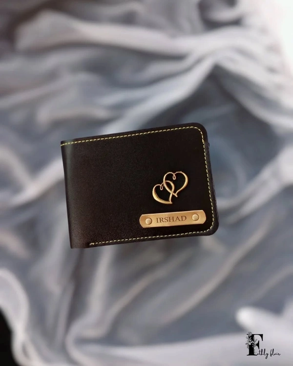 AMBARA PRINTS  Customized Name Wallet with charms - Black, 100g