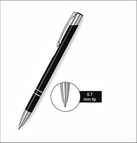 AMBARA PRINTS Personalized Pen with Full Black Body & Silvery Clip, Best For Gifting, Corporate Gifting - Red