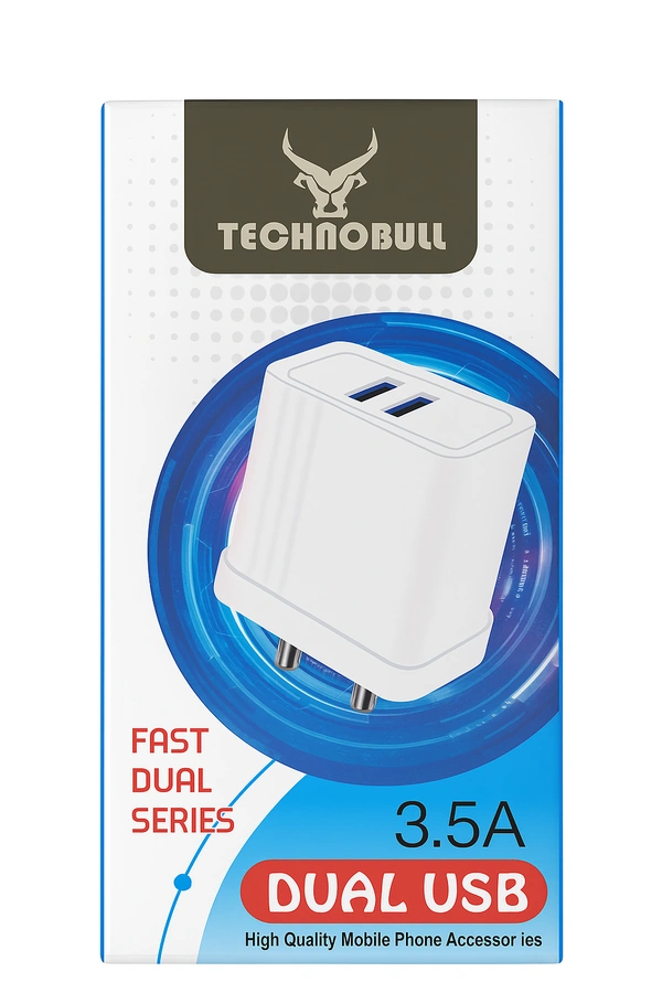 TECHNOBULL 33W Dual Port FAST Charger With C-type Cable