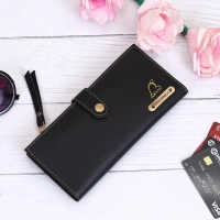 Personalized Clutch With Name & Charm - Black - Black