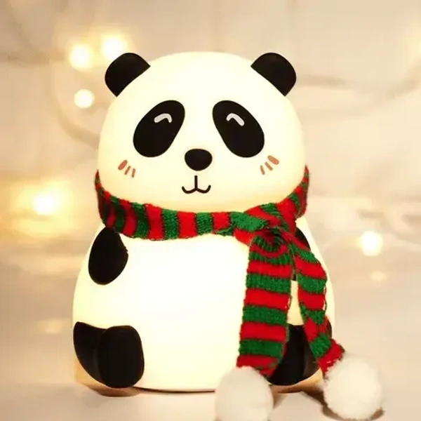 AMBARA PRINTS Panda Night Light, for Kids- Rechargeable Silicone LED Lamp