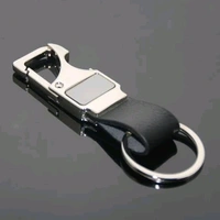 AMBARA PRINTS  Customized Name opener Metal Keychain  - Black