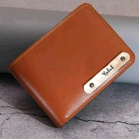 AMBARA PRINTS  Customized Name Wallet with charms - Dark Brown, 100g