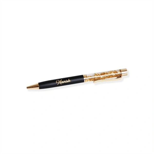 AMBARA PRINTS  Customized Gold flake Pen 