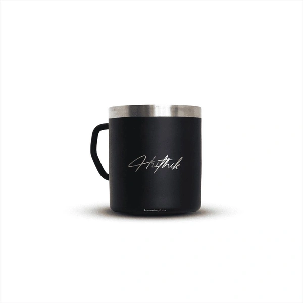 AMBARA PRINT CUSTOMIZED stainless steel Mug - Black