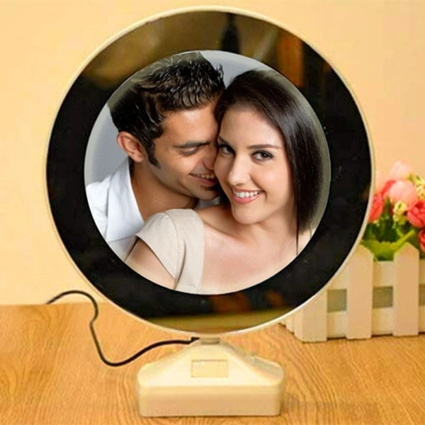 AMBARA PRINTS  Magic mirror With Customised Photo - White, 200 Gram Approx