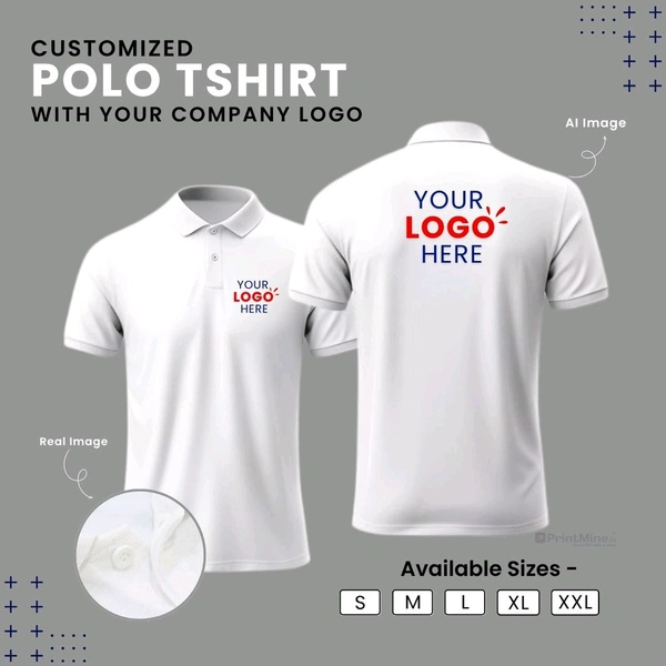 AMBARA PRINTS  Customized DryFit Polo tshirt  - White, All size