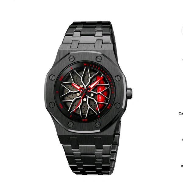 Skmei Quartz Analog Dial Silica Gel Strap Watch for Men - 2359
 - Black