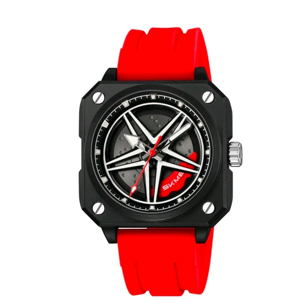 Skmei Quartz Analog Dial Silica Gel Strap Watch for Men - 2362 - Red