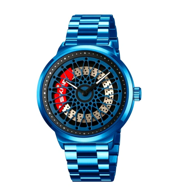 Skmei Quartz Analog Dial Stainless Steel Strap Watch for Men - 2356 - Blue