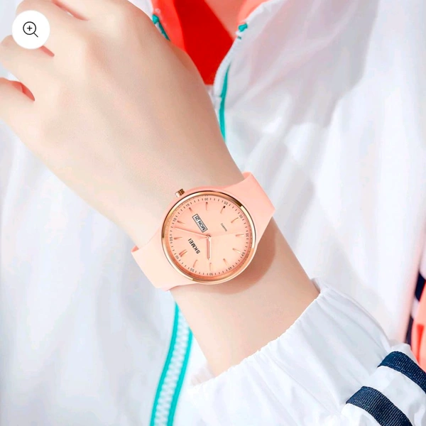 Skmei Quartz Analog Purple Dial Silicone Strap Watch for Women - 1747 - Lavender Rose