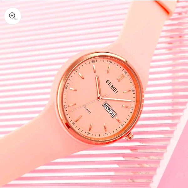Skmei Quartz Analog Purple Dial Silicone Strap Watch for Women - 1747 - Lavender Rose