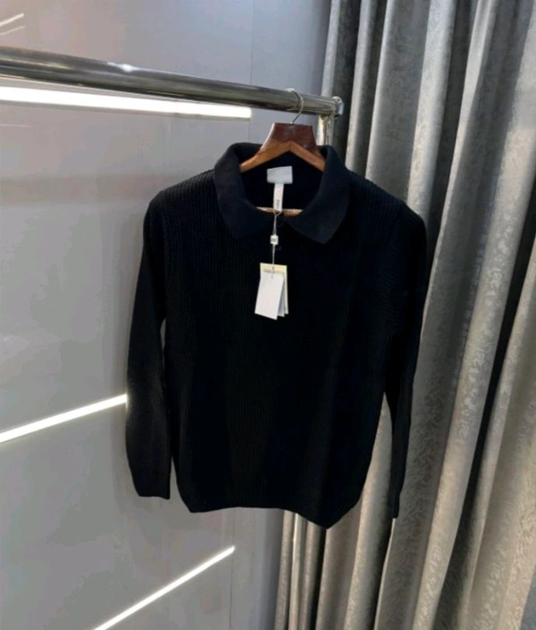 H & M Black premium Knitted pull Over - Black, M