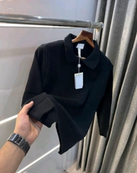 H & M Black premium Knitted pull Over - Black, M