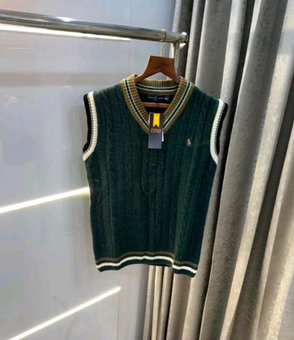 Ralph Lauren Green Premium Knitted Sleeveless Pull Over - San Felix, XXL