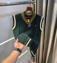 Ralph Lauren Green Premium Knitted Sleeveless Pull Over - San Felix, XXL