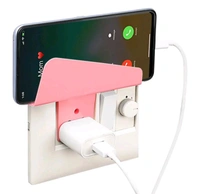 Plastic Secure Mobile Phone Charging Stand Holder (1 Pc / Mix Color) - Yellow, 12cm