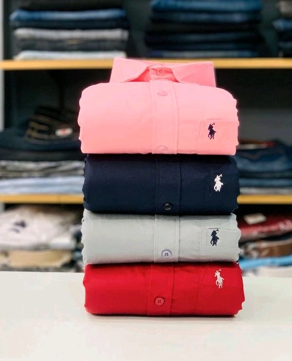 RL Polo Plain Shirts Combo Of 4pcs  - XXL-44