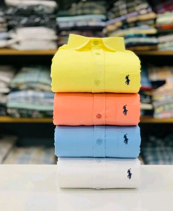 RL Polo Plain Shirts Combo Of 4pcs  - M-38