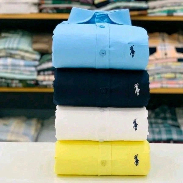 RL Polo Plain Shirts Combo Of 4pcs  - XXL-44
