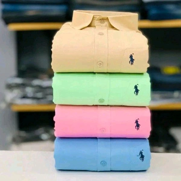 RL Polo Plain Shirts Combo Of 4pcs  - XXL-44