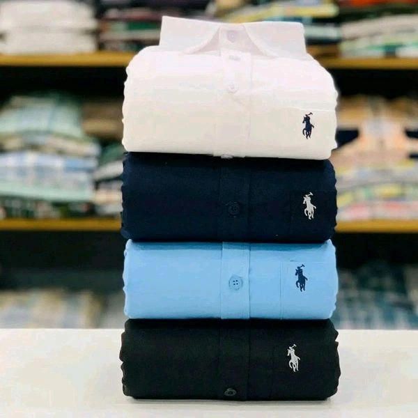 RL Polo Plain Shirts Combo Of 4pcs  - M-38
