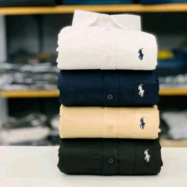 RL Polo Plain Shirts Combo Of 4pcs  - L-40