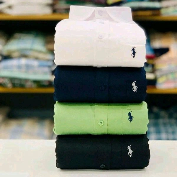 RL Polo Plain Shirts Combo Of 4pcs  - L-40