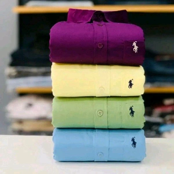 RL Polo Plain Shirts Combo Of 4pcs  - XXL-44