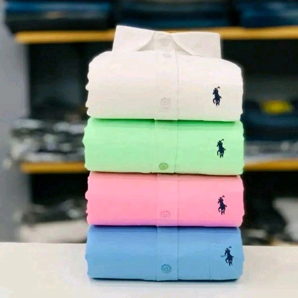 RL Polo Plain Shirts Combo Of 4pcs  - L-40
