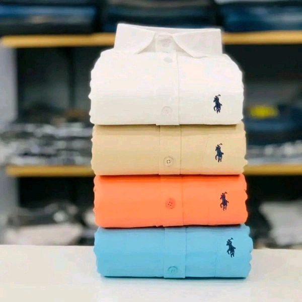 RL Polo Plain Shirts Combo Of 4pcs  - XL-42