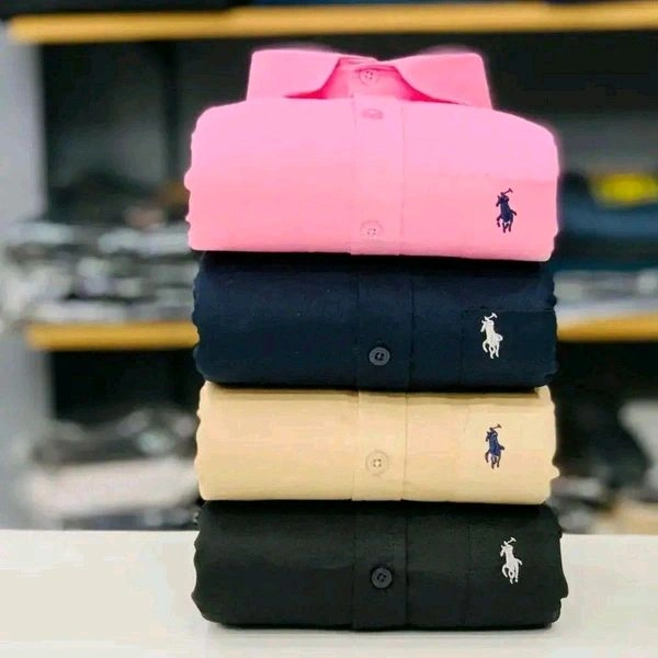 RL Polo Plain Shirts Combo Of 4pcs  - M-38