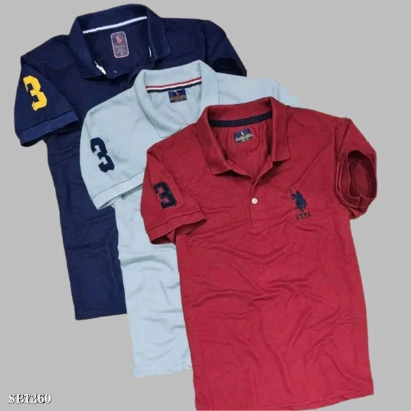 Uspolo Matty Tshirt Combo Of 3pcs - M-38