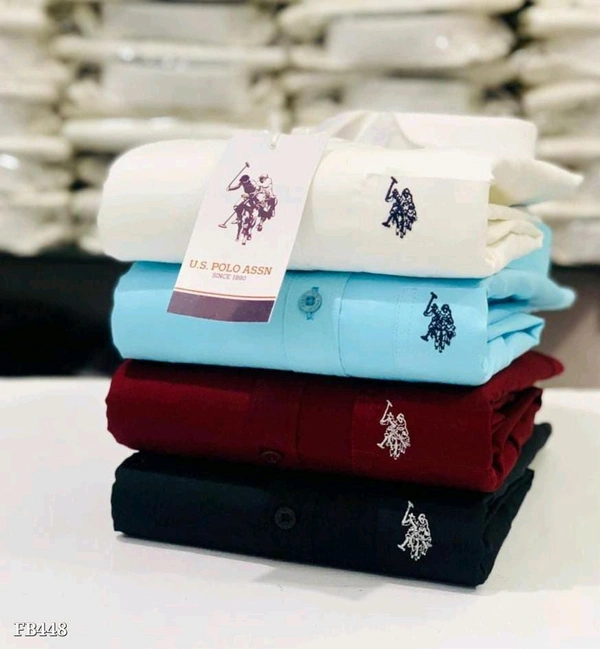 Us Polo Plain Shirts Combo Of 4pcs  - S-36
