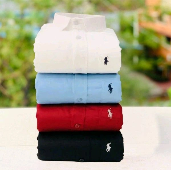 RL Polo Plain Shirts Combo Of 4pcs  - S-36