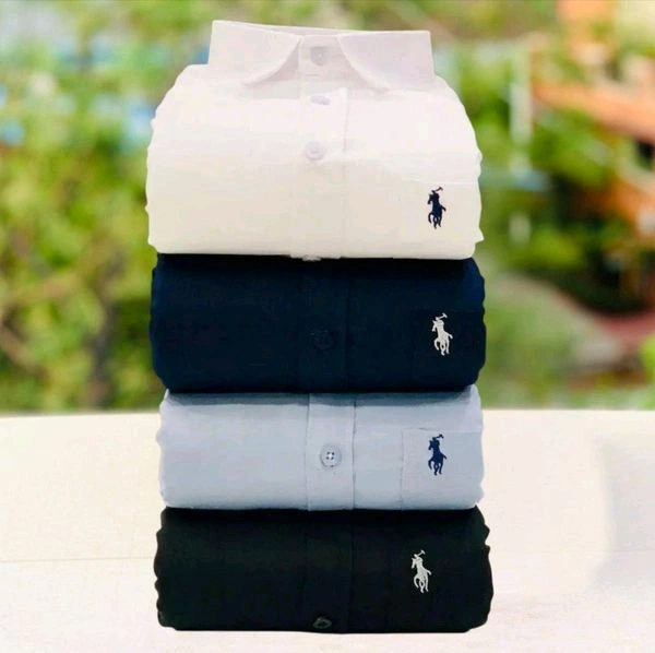 RL Polo Plain Shirts Combo Of 4pcs  - XL-42