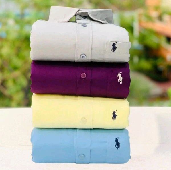 RL Polo Plain Shirts Combo Of 4pcs  - XXL-44