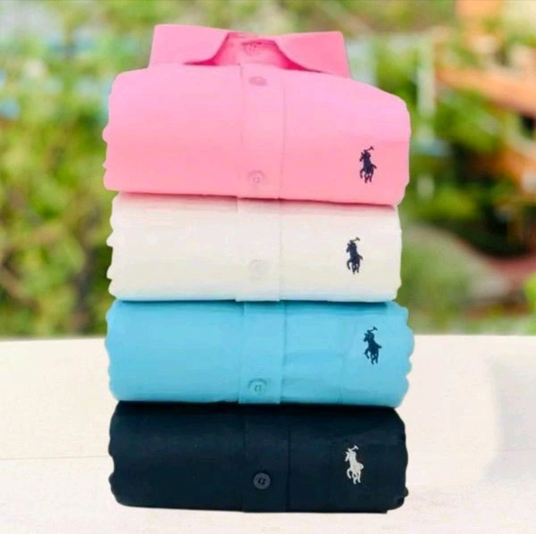 RL Polo Plain Shirts Combo Of 4pcs  - S-36