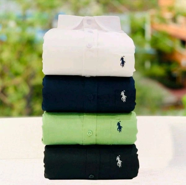 RL Polo Plain Shirts Combo Of 4pcs  - XL-42