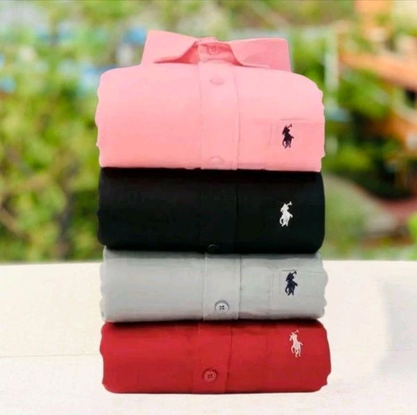 RL Polo Plain Shirts Combo Of 4pcs  - M-38