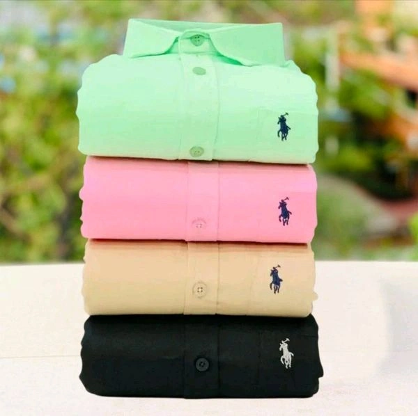 RL Polo Plain Shirts Combo Of 4pcs  - XL-42