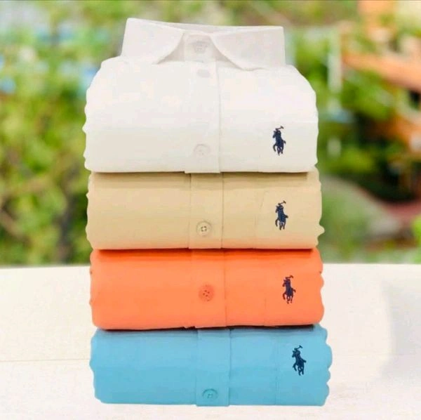 RL Polo Plain Shirts Combo Of 4pcs  - M-38