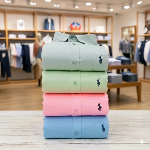 RL Polo Plain Shirts Combo Of 4pcs  - M-38