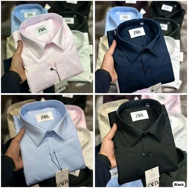 Zara Plain Shirts Combo Of 4pcs  - XXL-44