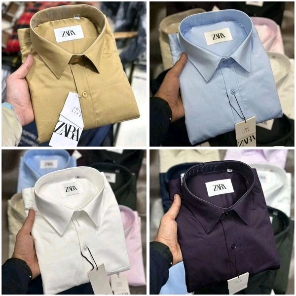 Zara Plain Shirts Combo Of 4pcs  - M-38