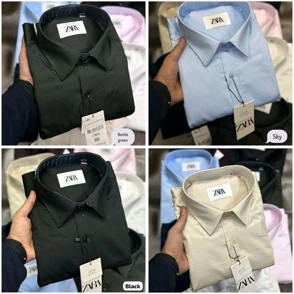 Zara Plain Shirts Combo Of 4pcs  - M-38
