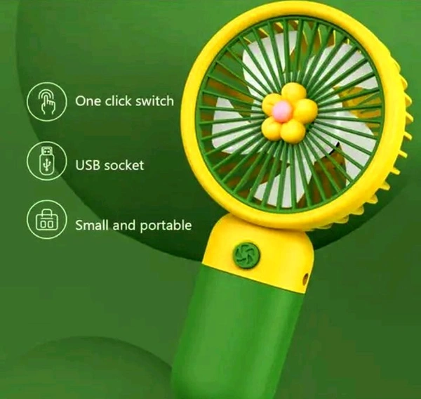 Mini USB Rechargeable Portable Fan – Flower Design
