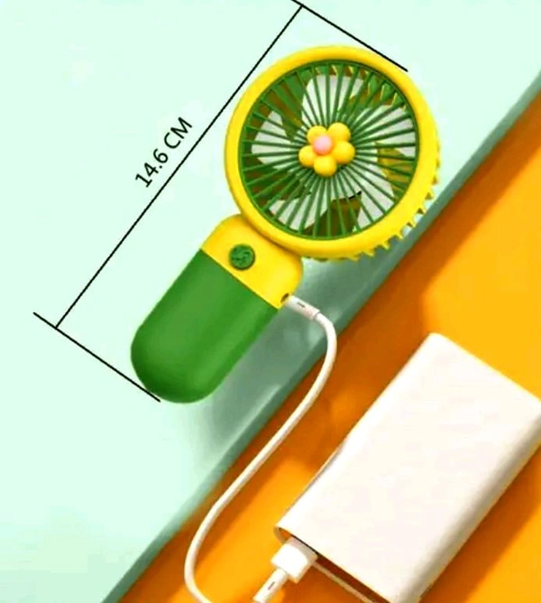 Mini USB Rechargeable Portable Fan – Flower Design
