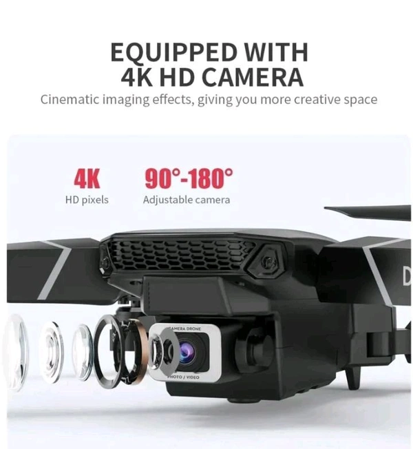 Foldable Camera Drone with Remote Control

 - Black