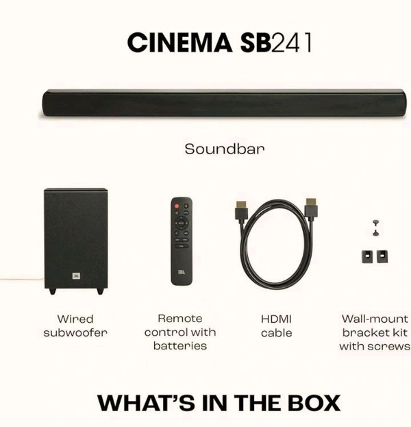 JBL Bar 5.1 Soundbar with Wireless Subwoofer
- Black